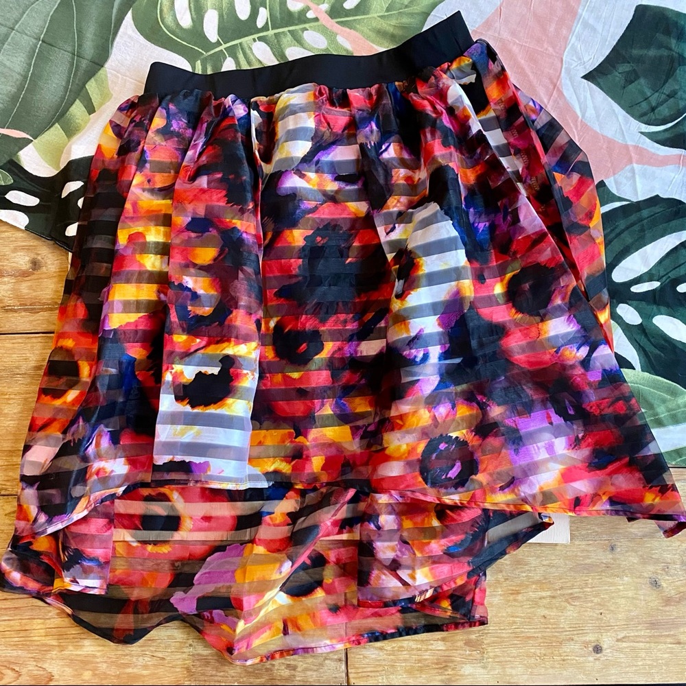 Rue+ ❤️ High Low Striped Party Skirt